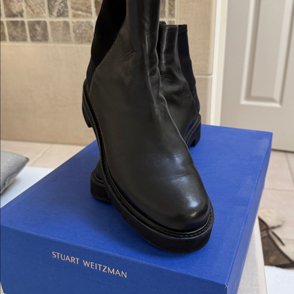 Stuart Weitzman Black Ankle Boots